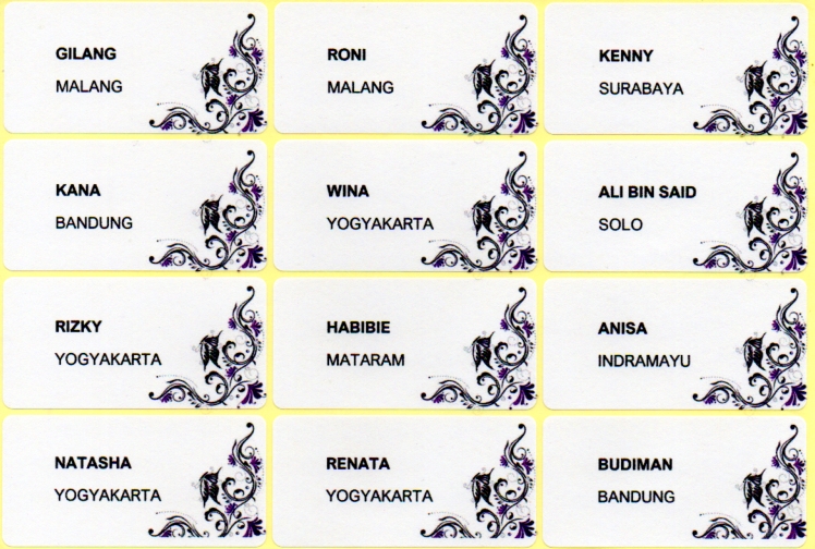 Label Undangan No. 103 ( 32 x 64 mm ) Motif
